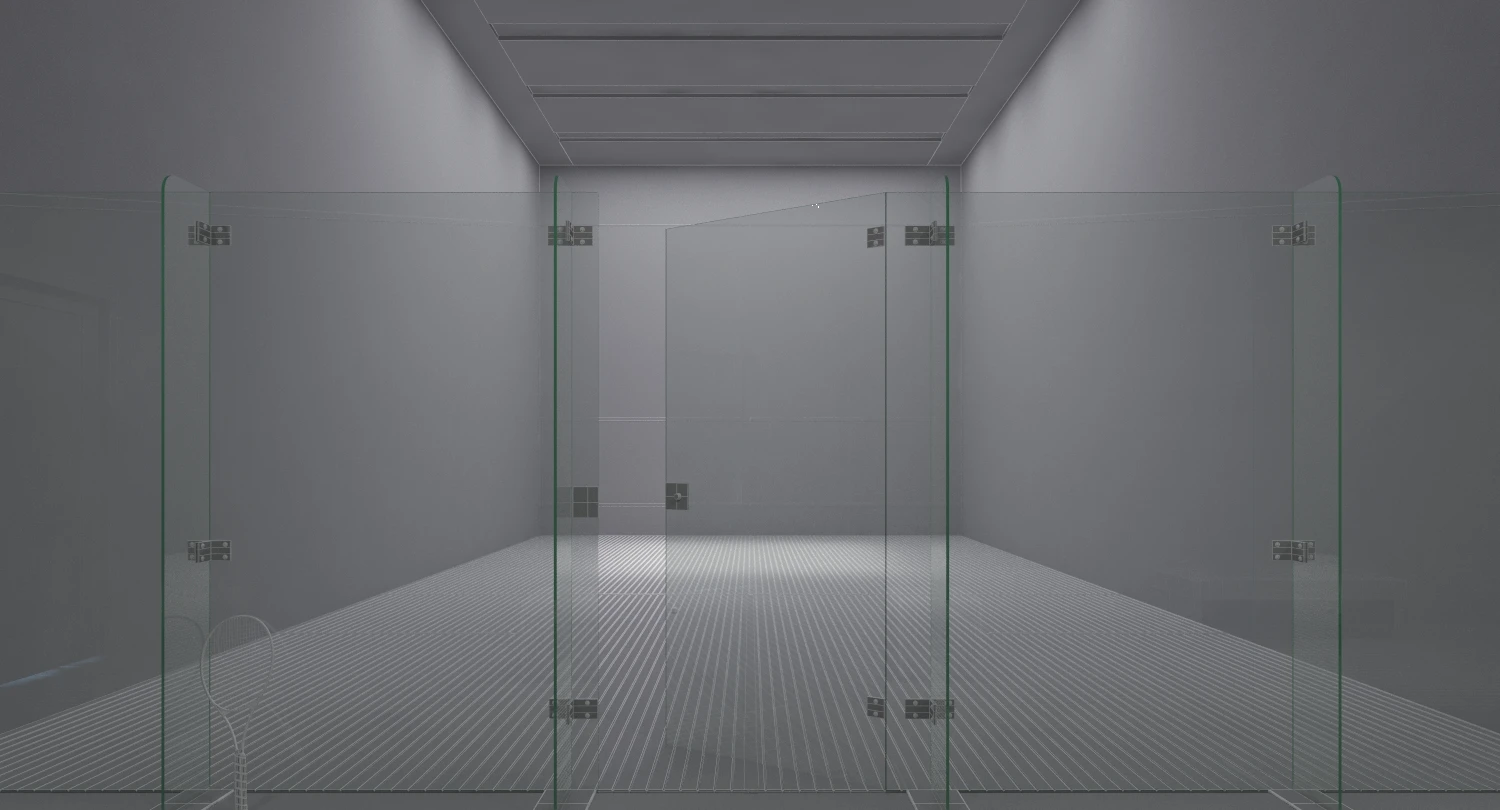 Double Squash Court 3D Model_08